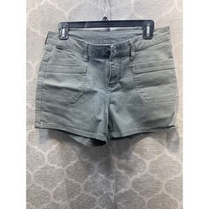 Kuhl Women's Khaki Green Hiking Shorts Size 10 Utility Pockets Casual Outdoors‎